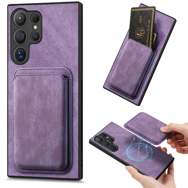 Custodia magnetica in pelle per Samsung Galaxy S25 Ultra