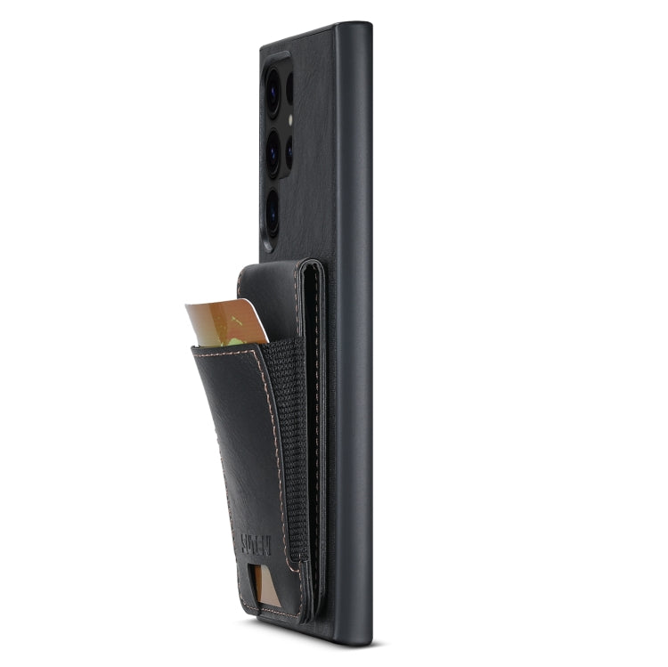 Custodia per telefono con supporto posteriore in pelle cerata a olio Suteni H03, For Samsung Galaxy S22 Ultra 5G, For Samsung Galaxy S22+ 5G, For Samsung Galaxy Note20 Ultra 5G, For Samsung Galaxy Note20 5G