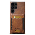 Custodia per telefono con supporto posteriore in pelle cerata a olio Suteni H03, For Samsung Galaxy S22 Ultra 5G, For Samsung Galaxy S22+ 5G, For Samsung Galaxy Note20 Ultra 5G, For Samsung Galaxy Note20 5G