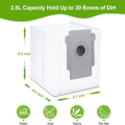 JUNSUNMAY 5 pezzi per iRobot Roomba i & s & j Series i8 / i8+ / s9 / s9+ Sacchetti sottovuoto Sacchetti per la polvere per smaltimento automatico