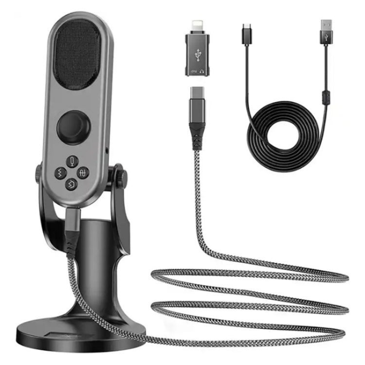 Microfono cardioide da tavolo USB con riduzione del rumore JMARY MC-PW7, MC-PW7