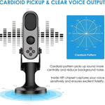 Microfono cardioide USB da tavolo con riduzione rumore