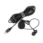 Microfono lavalier USB-C con auricolare in-ear 3 metri