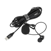 Microfono lavalier MC-R6 con cavo USB-C e auricolare in-ear