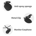 Microfono lavalier USB-C con auricolare in-ear 3 metri