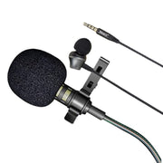 Microfono lavalier con auricolare e cavo 3,5 mm 3 m