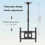 Supporto TV telescopico da soffitto per TV 32-65 pollici