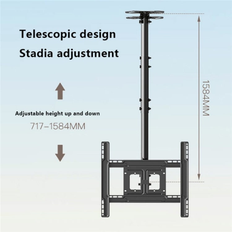 Supporto TV telescopico da soffitto per TV 32-65 pollici