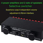 Selettore altoparlante amplificatore di potenza 4 ingressi 2 uscite o 2 ingressi 4 uscite, 4 Input 2 Output or 2 In 4 Out