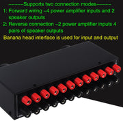 Selettore altoparlante amplificatore di potenza 4 ingressi 2 uscite o 2 ingressi 4 uscite, 4 Input 2 Output or 2 In 4 Out
