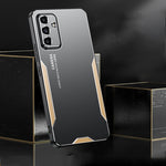 Custodia per telefono ibrida in metallo TPU serie Blade, For Galaxy A14, For Galaxy S20 FE, For Galaxy S22+ 5G, For Galaxy S22 5G, For Galaxy S21 FE 5G, For Galaxy A52 5G