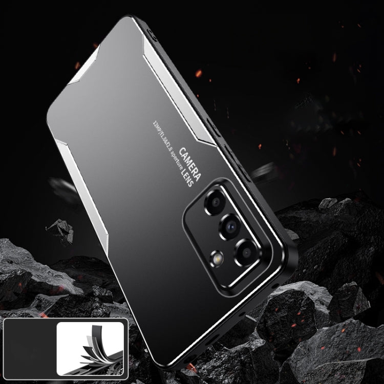 Custodia per telefono ibrida in metallo TPU serie Blade, For Galaxy A14, For Galaxy S20 FE, For Galaxy S22+ 5G, For Galaxy S22 5G, For Galaxy S21 FE 5G, For Galaxy A52 5G