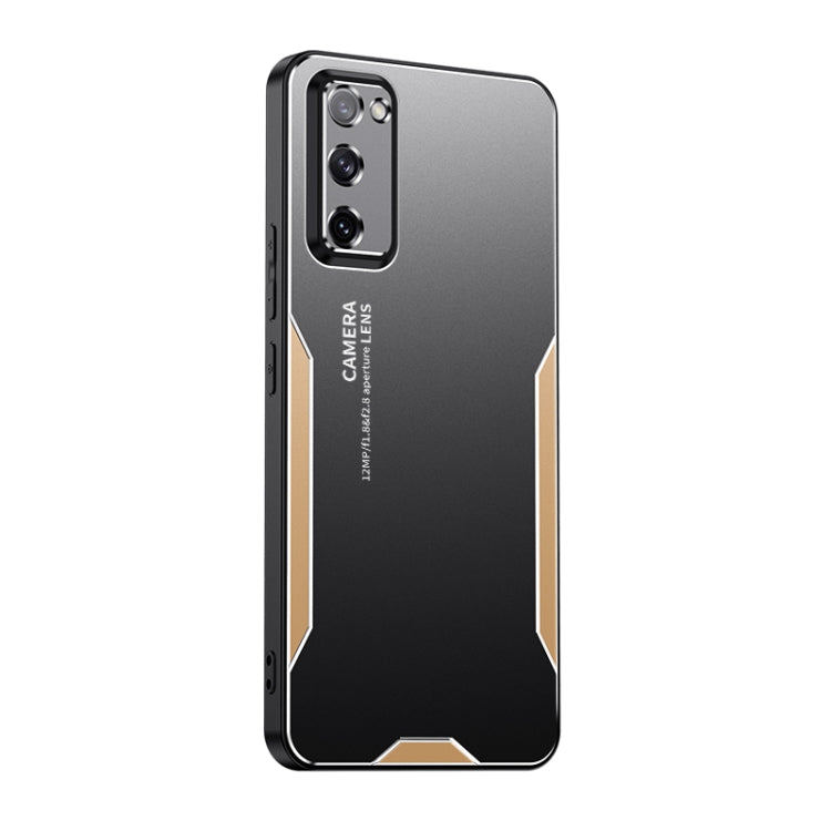 Custodia per telefono ibrida in metallo TPU serie Blade, For Galaxy A14, For Galaxy S20 FE, For Galaxy S22+ 5G, For Galaxy S22 5G, For Galaxy S21 FE 5G, For Galaxy A52 5G