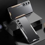 Custodia per telefono ibrida in metallo TPU serie Blade, For Galaxy S24 FE 5G, For Galaxy A55 5G, For Galaxy A35 5G, For Galaxy S24 Ultra 5G, For Galaxy S24+ 5G, For Galaxy S24 5G