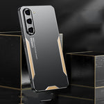 Custodia per telefono ibrida in metallo TPU serie Blade, For Galaxy A36 5G, For Galaxy S25 5G, For Galaxy S25+ 5G, For Galaxy S25 Ultra 5G, For Galaxy A16 5G, For Galaxy A06 4G
