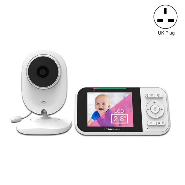 218 Videocamera di sicurezza per bambini vocale bidirezionale con rilevamento della temperatura Monitor per bambini LCD da 2,8 pollici, 218