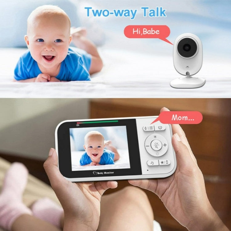 218 Videocamera di sicurezza per bambini vocale bidirezionale con rilevamento della temperatura Monitor per bambini LCD da 2,8 pollici, 218