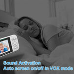 218 Videocamera di sicurezza per bambini vocale bidirezionale con rilevamento della temperatura Monitor per bambini LCD da 2,8 pollici, 218