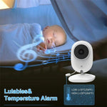 218 Videocamera di sicurezza per bambini vocale bidirezionale con rilevamento della temperatura Monitor per bambini LCD da 2,8 pollici, 218