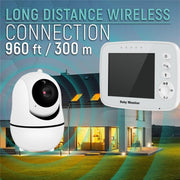 SM32PTA Telecamera di sorveglianza con visione notturna audio bidirezionale Baby monitor da 3,5 pollici, SM32PTA
