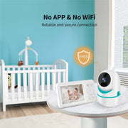 D031 Telecamera di sicurezza per bambini domestica con ninne nanne integrate vocale a 2 vie Monitor per bambini LCD da 3,2 pollici, D031