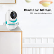 D031 Telecamera di sicurezza per bambini domestica con ninne nanne integrate vocale a 2 vie Monitor per bambini LCD da 3,2 pollici, D031