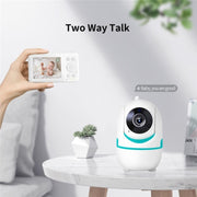 D031 Telecamera di sicurezza per bambini domestica con ninne nanne integrate vocale a 2 vie Monitor per bambini LCD da 3,2 pollici, D031