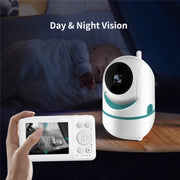 D031 Telecamera di sicurezza per bambini domestica con ninne nanne integrate vocale a 2 vie Monitor per bambini LCD da 3,2 pollici, D031