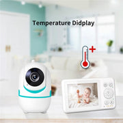 D031 Telecamera di sicurezza per bambini domestica con ninne nanne integrate vocale a 2 vie Monitor per bambini LCD da 3,2 pollici, D031