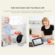 ABM200 supporta la visualizzazione della temperatura vocale bidirezionale Lettore musicale per baby monitor video da 4,5 pollici, ABM200