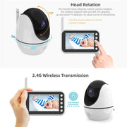 ABM200 supporta la visualizzazione della temperatura vocale bidirezionale Lettore musicale per baby monitor video da 4,5 pollici, ABM200