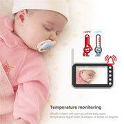 ABM200 supporta la visualizzazione della temperatura vocale bidirezionale Lettore musicale per baby monitor video da 4,5 pollici, ABM200
