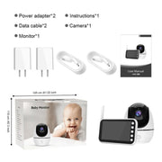 ABM200 supporta la visualizzazione della temperatura vocale bidirezionale Lettore musicale per baby monitor video da 4,5 pollici, ABM200