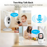 R306 Monitor della temperatura ambiente Telecamera interfonica Monitor per bambini wireless per visione notturna da 2,0 pollici, R306