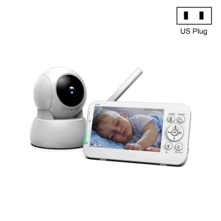 Baby monitor interfono bidirezionale per visione notturna a infrarossi 960 Monitor digitale wireless da 5 pollici, 960