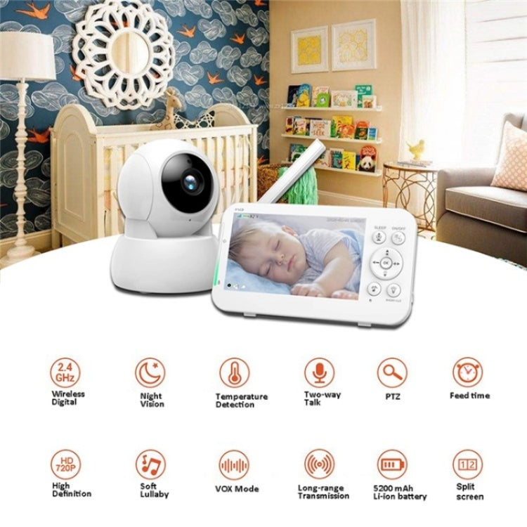 Baby monitor digitale wireless con visione notturna 5" HD