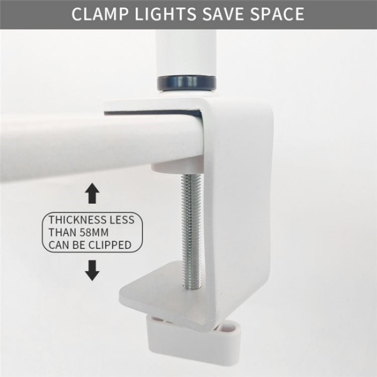 Lampada da scrivania a mezzaluna HD-M3X 16" con clip