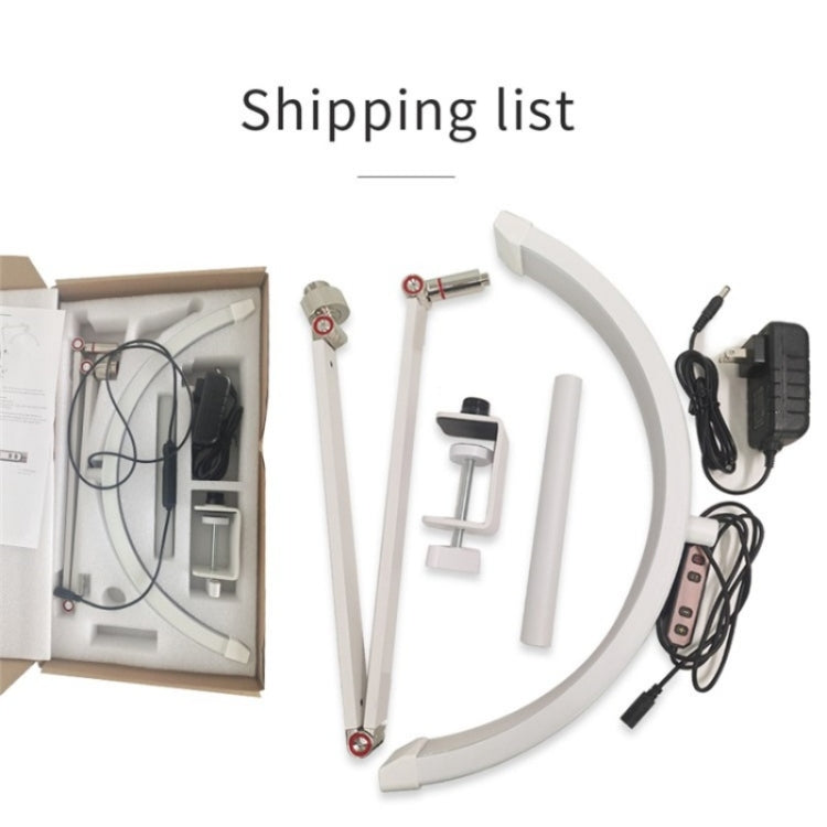 Lampada da scrivania a mezzaluna HD-M3X 16" con clip