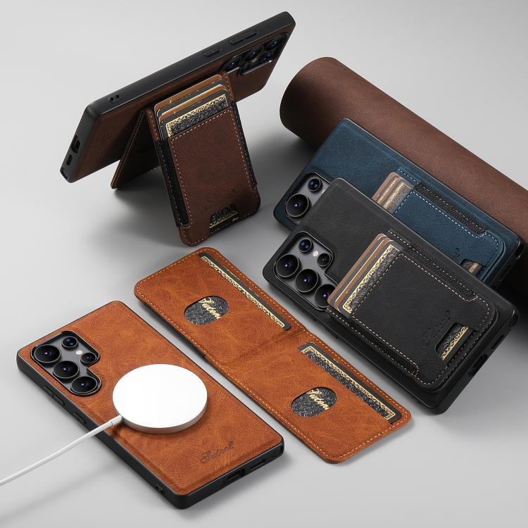 Custodia per telefono a portafoglio staccabile in pelle con texture litchi Suteni H17, For Samsung Galaxy S26+ 5G, For Samsung Galaxy S26 Ultra 5G, For Samsung Galaxy S25 5G, For Samsung Galaxy S25+ 5G, For Samsung Galaxy S25 Ultra 5G                  ...