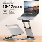 AS018-XS Per dispositivo da 10-17 pollici Supporto da tavolo regolabile con rotazione a 360 gradi per laptop, AS018-XS