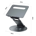 AS018-XS Per dispositivo da 10-17 pollici Supporto da tavolo regolabile con rotazione a 360 gradi per laptop, AS018-XS