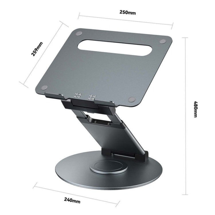 AS018-XS Per dispositivo da 10-17 pollici Supporto da tavolo regolabile con rotazione a 360 gradi per laptop, AS018-XS