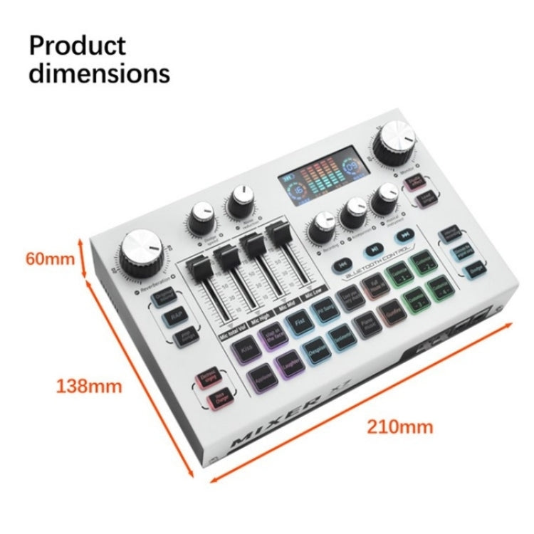 X7 48V Mixer audio trasmissione live Microfono professionale Scheda audio live, X7