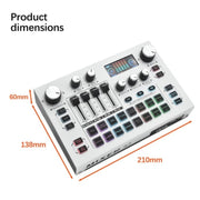 Mixer audio X7 48V con microfono e DSP integrato