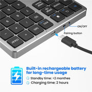 K-35 Tastiera per computer portatile Accessori per tablet a 35 tasti Tastiera Bluetooth