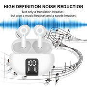 M10 Wireless Bluetooth Smart Voice Translator Cuffie Auricolari per traduzione in più lingue, M10