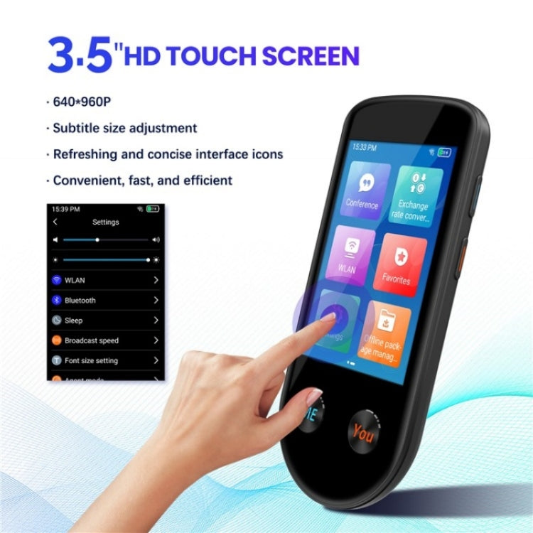 V600S WiFi AI Smart Translator Traduttore vocale touch screen da 3,5 pollici Traduzione di foto offline