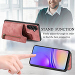 Custodia per telefono posteriore con cerniera in pelle retrò, For Samsung Galaxy S23 FE 5G, For Samsung Galaxy M14, For Samsung Galaxy A24, For Samsung Galaxy A34 5G