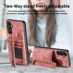 Custodia per telefono posteriore con cerniera in pelle retrò, For Samsung Galaxy S23 FE 5G, For Samsung Galaxy M14, For Samsung Galaxy A24, For Samsung Galaxy A34 5G