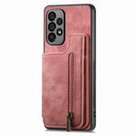 Custodia per telefono posteriore con cerniera in pelle retrò, For Samsung Galaxy A73 5G, For Samsung Galaxy A33 5G, For Samsung Galaxy A13 4G, For Samsung Galaxy M32 4G